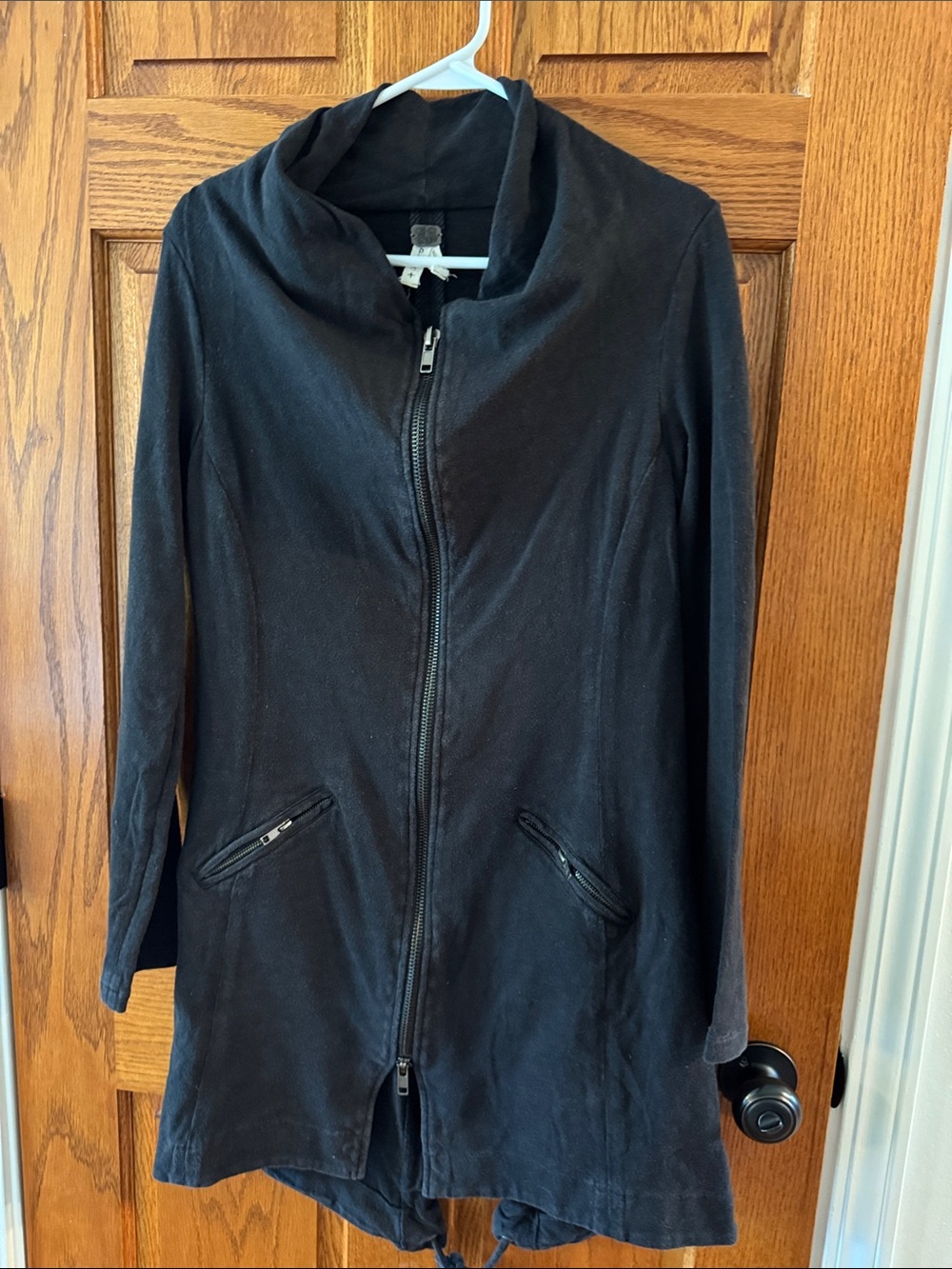 We The Free Black Zip-Front Hooded Jacket